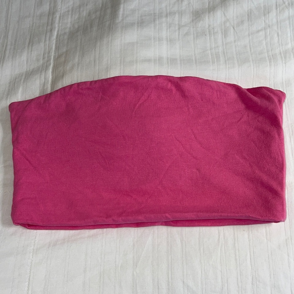 Hot Pink Cropped Tube Top